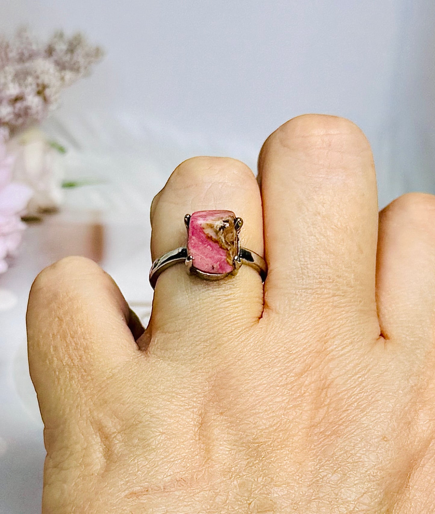Rhodonite Adjustable Ring