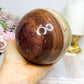 Large Chocolate Calcite Sphere On Stand 1.3KG