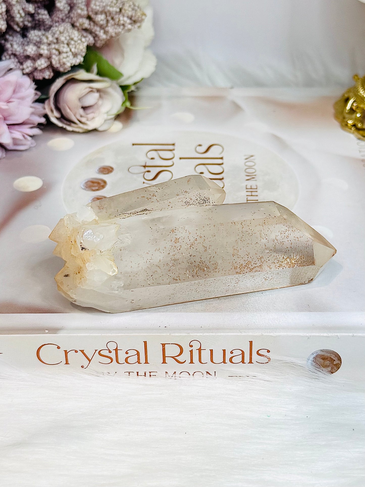 Natural Pink Himalayan Quartz Double Point 10cm