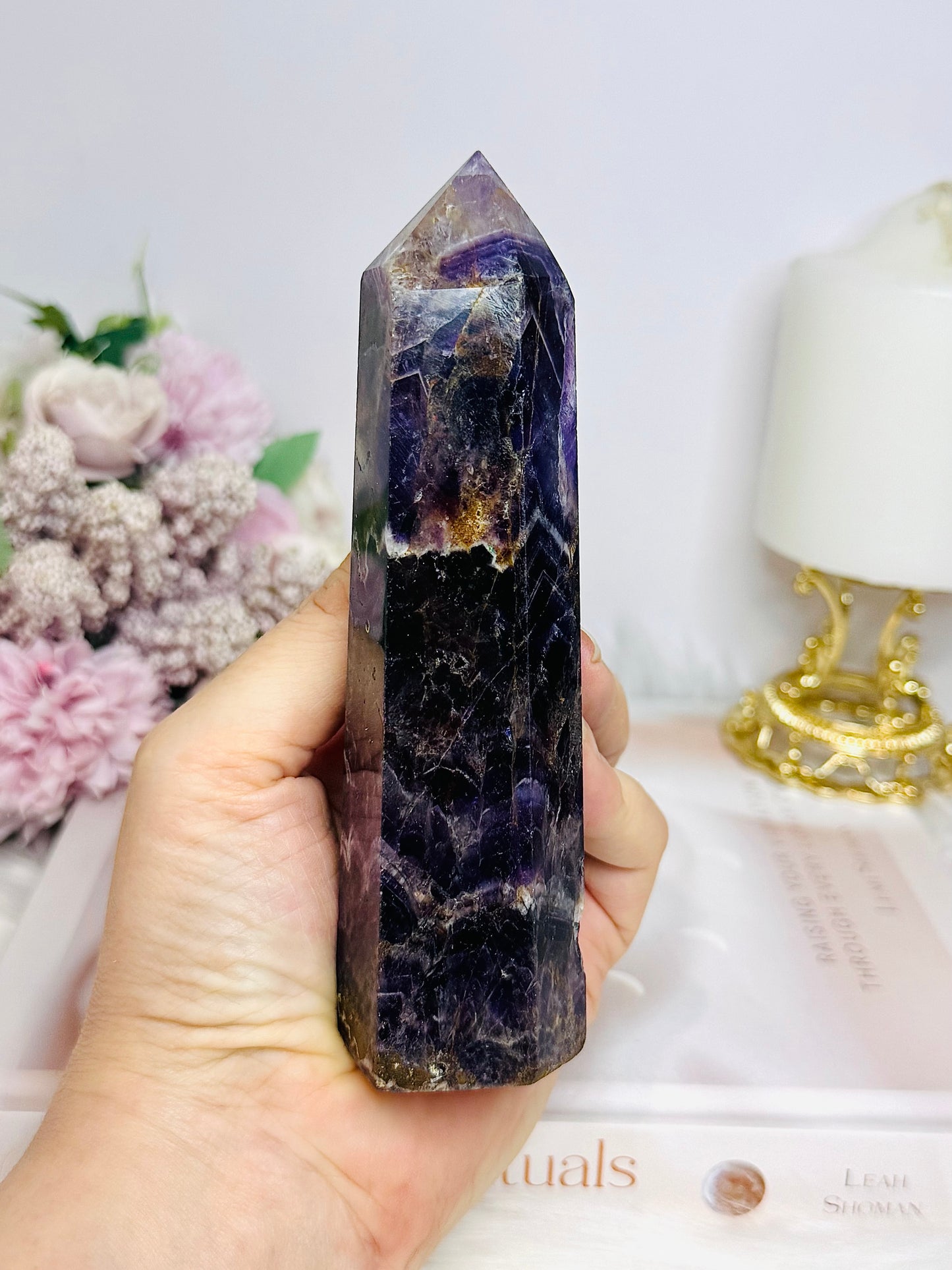 Large Dream | Chevron Amethyst Tower 14cm
