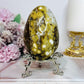 Large Orbicular Ocean Jasper Druzy Egg On Stand 423g