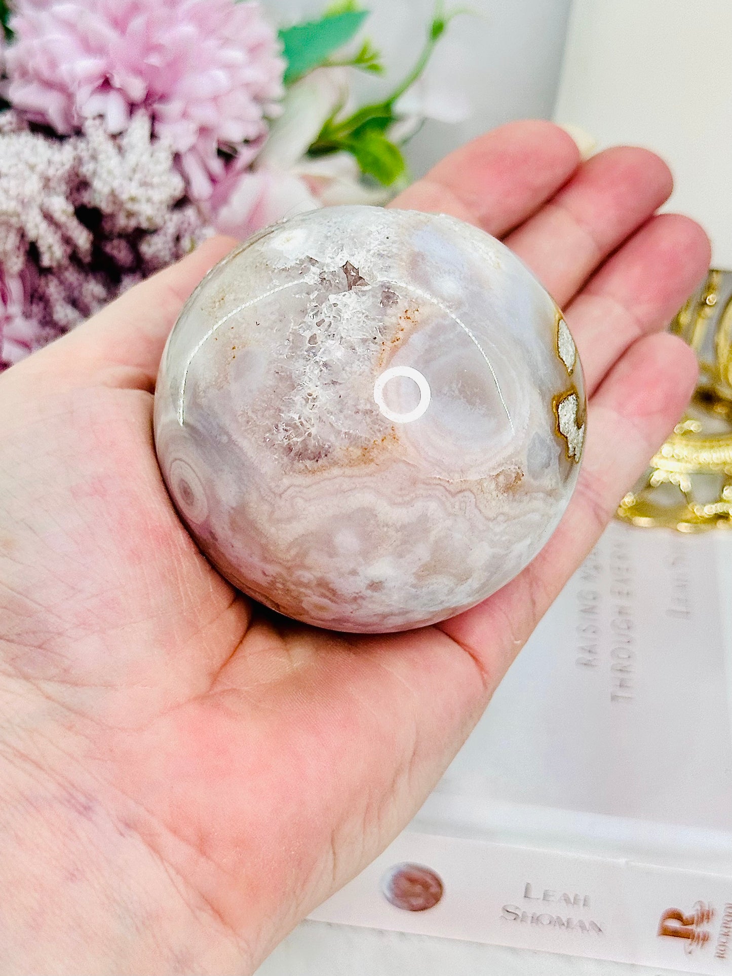 ⚜️ SALE ⚜️ Absolutely Stunning Druzy Pink Amethyst Sphere on Stand 320grams