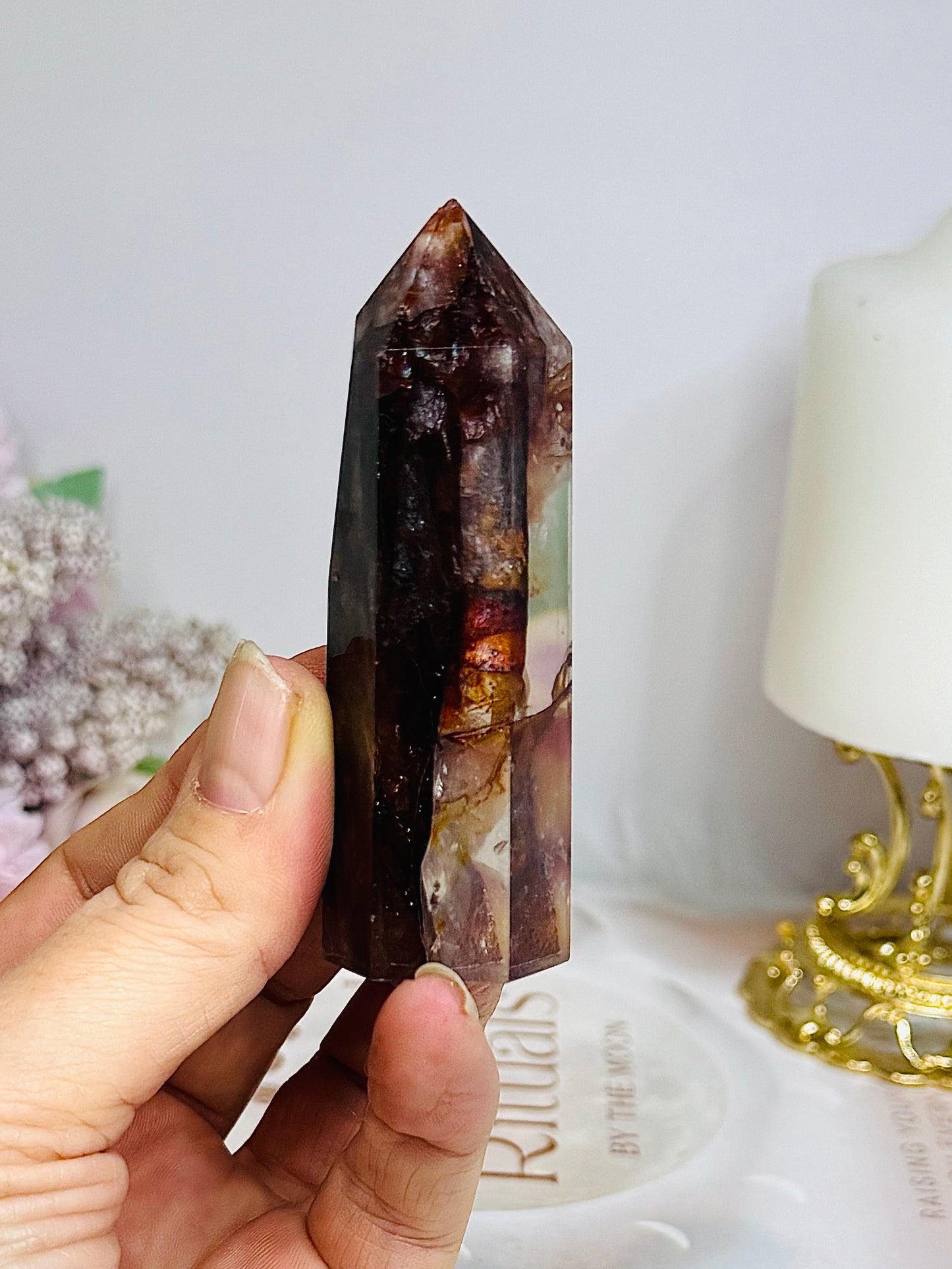 High Grade Fire Quartz Tower 8.5cm