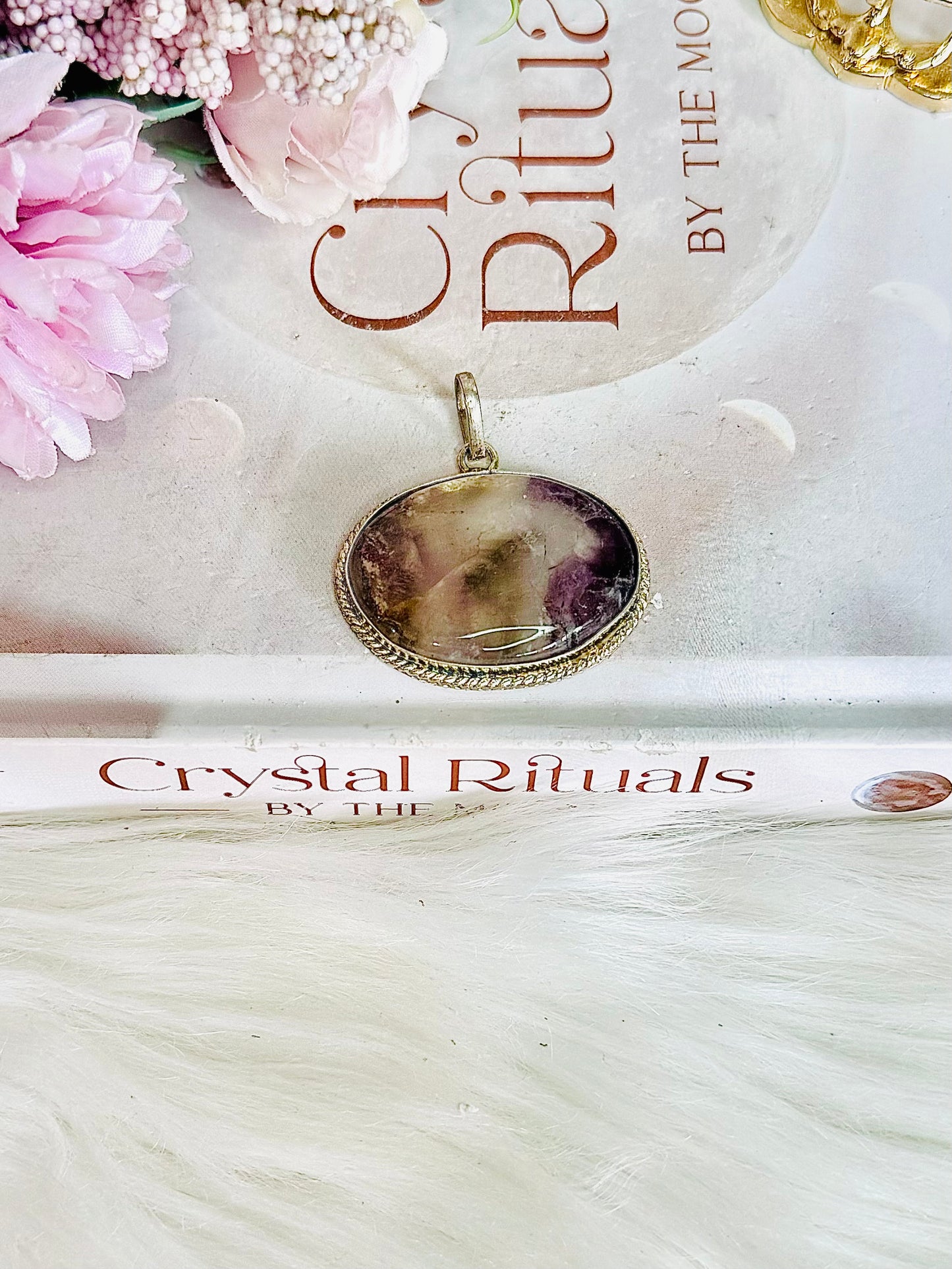 Pretty Amethyst Silver Plated Pendant In Gift Bag