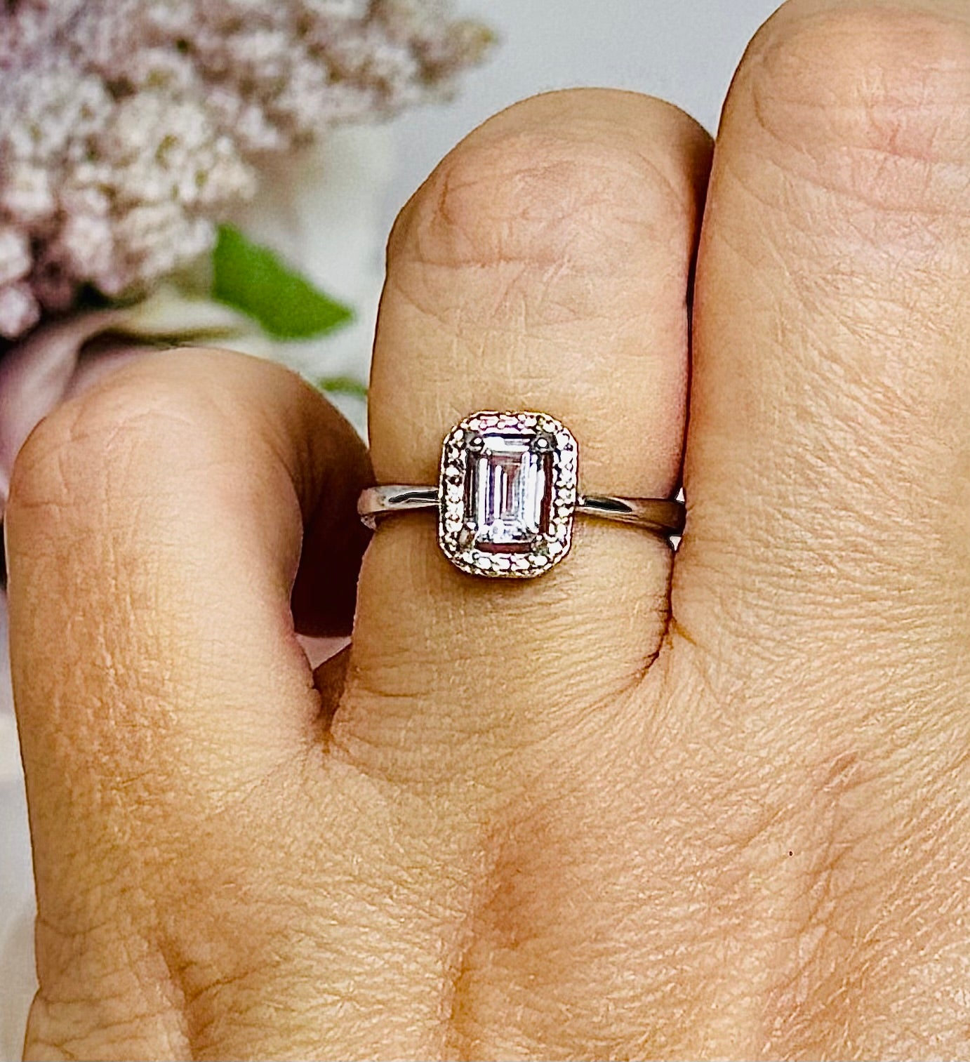 Silver Amethyst Adjustable Ring