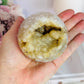 Large 389gram Druzy Flower Agate Sphere On Stand