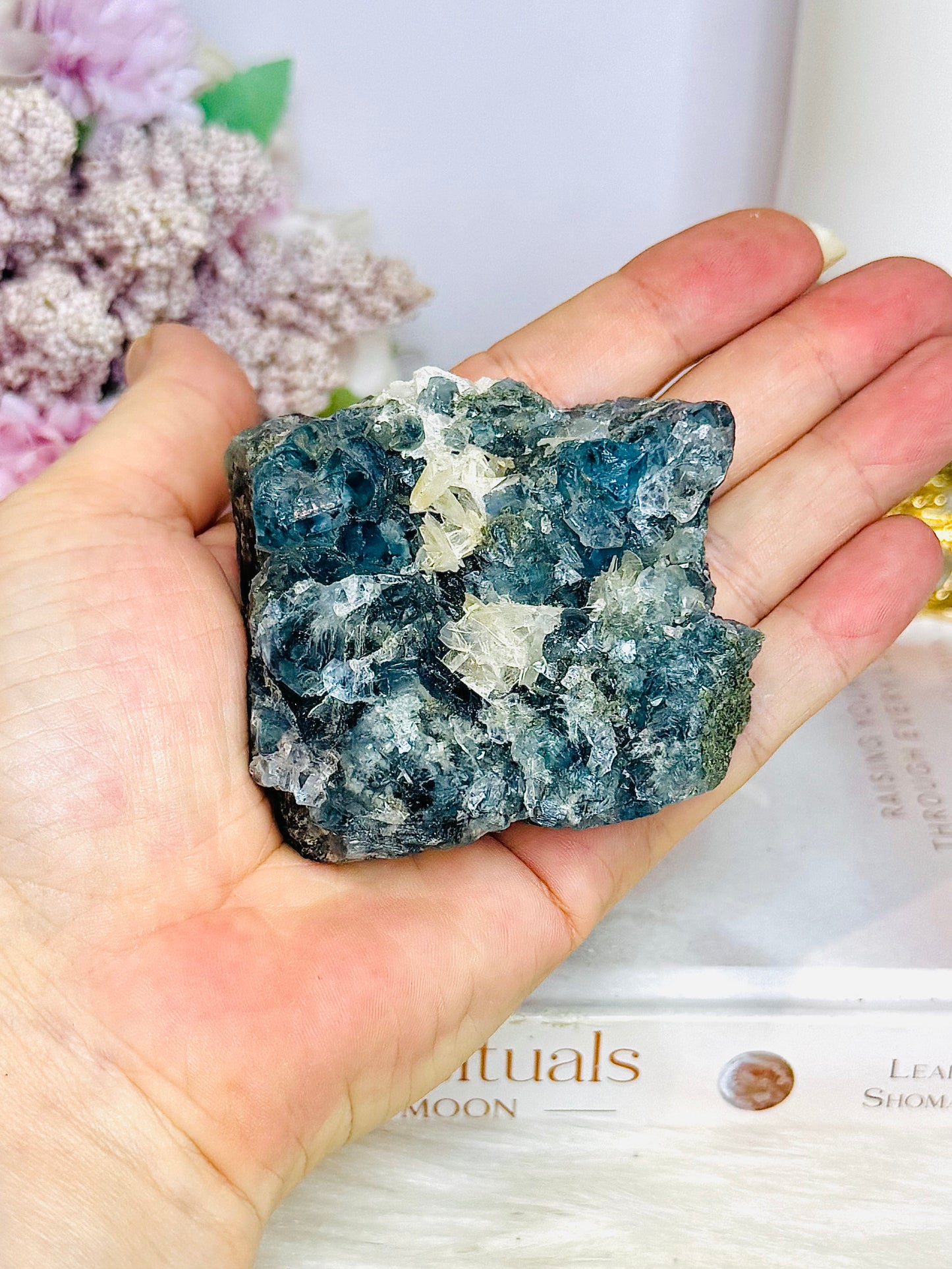 ✨ SALE ✨ Rare Collectors Piece ~ Blue Fluorite Cubed Specimen 191g 7cm
