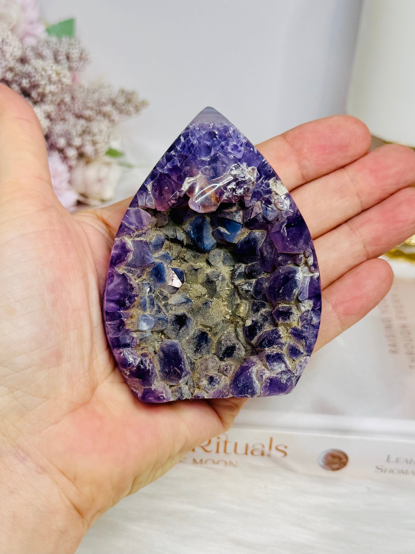 Amethyst Druzy Cluster Flame 8.5cm