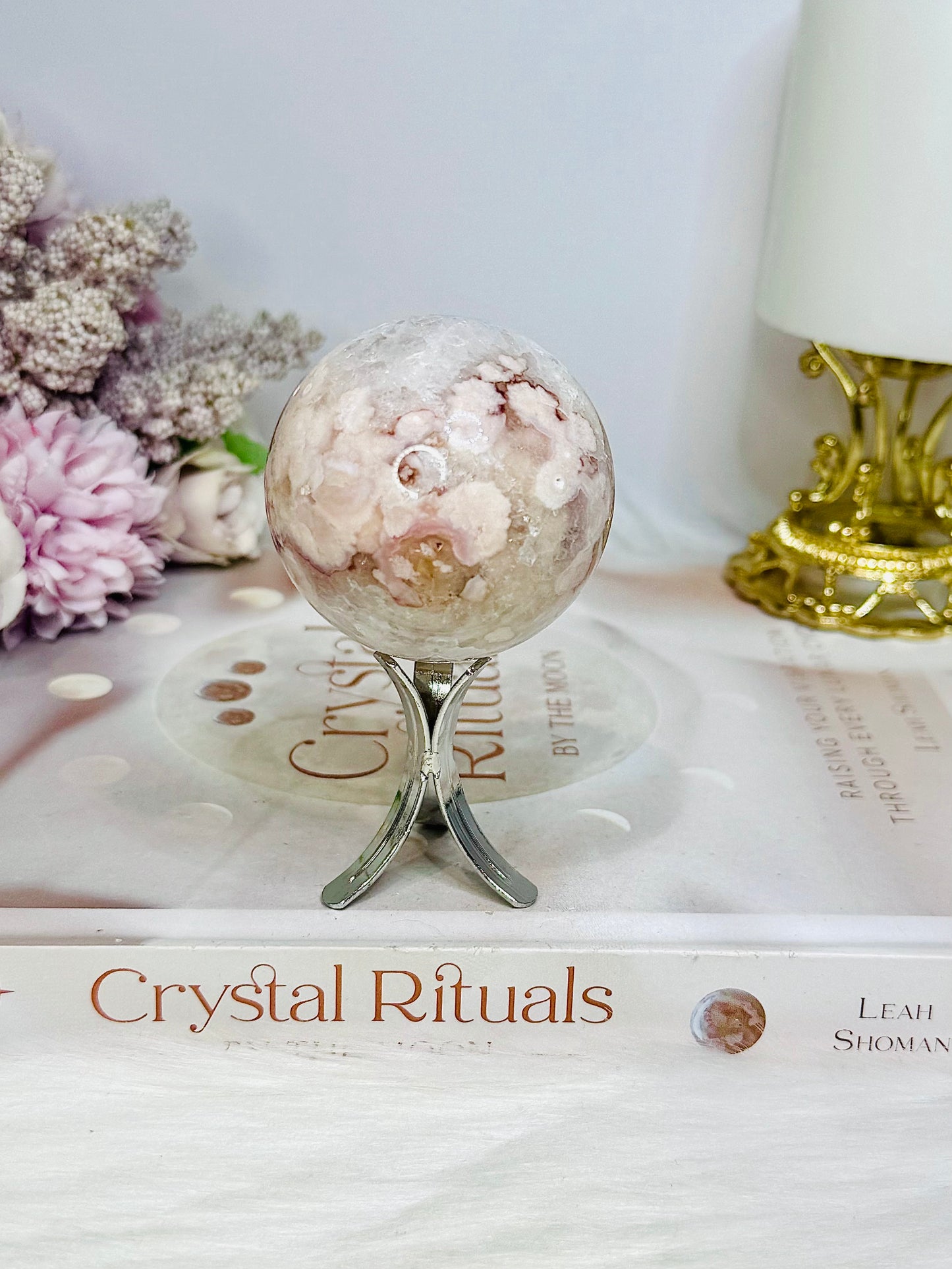 Pink Amethyst Sphere On Stand 182g