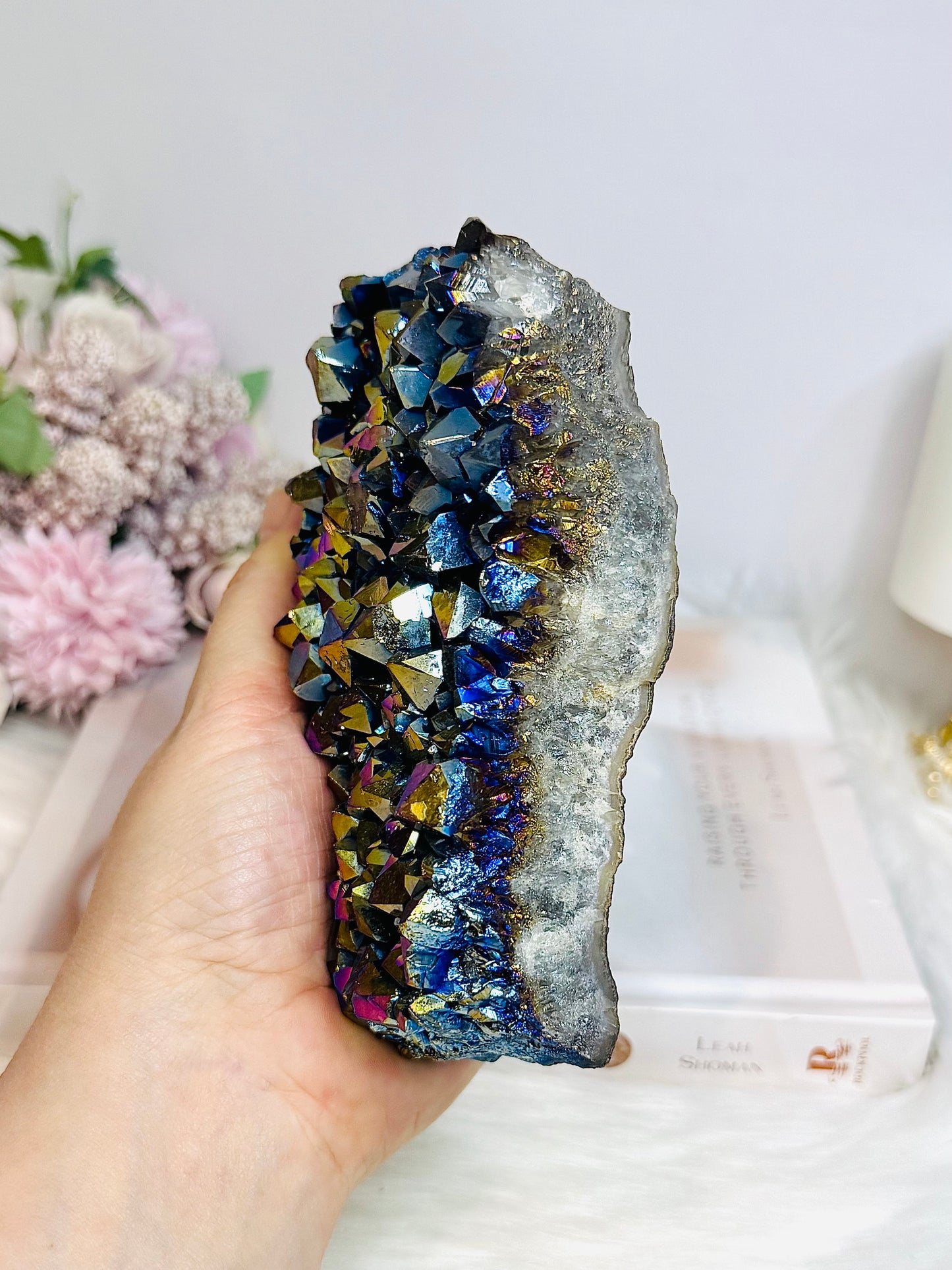 Aura Titanium Quartz Large Cluster 14cm 702g