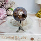 High Grade Blue Flower Agate Sphere on Stand 120g