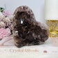 Large Natural Amethyst Carved Chunky Heart 944g with Goethite Inclusions