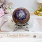 Crazy Lace Amethyst Sphere on Stand 308g