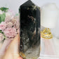 Large Garden Quartz | Lodolite Natural Polished Tower On Stand 25cm 903g