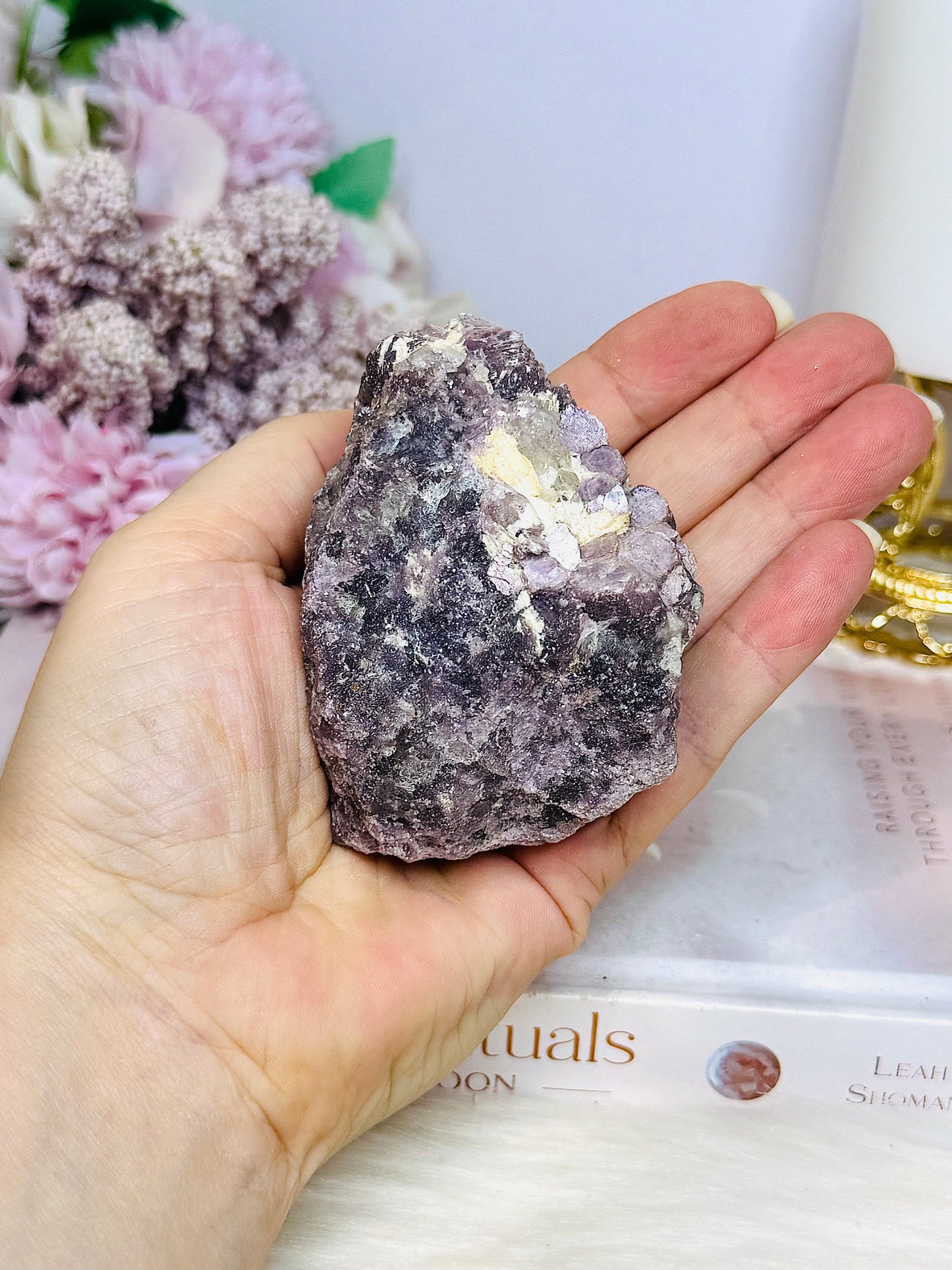 Natural Lepidolite Rough Specimen 217g 8cm