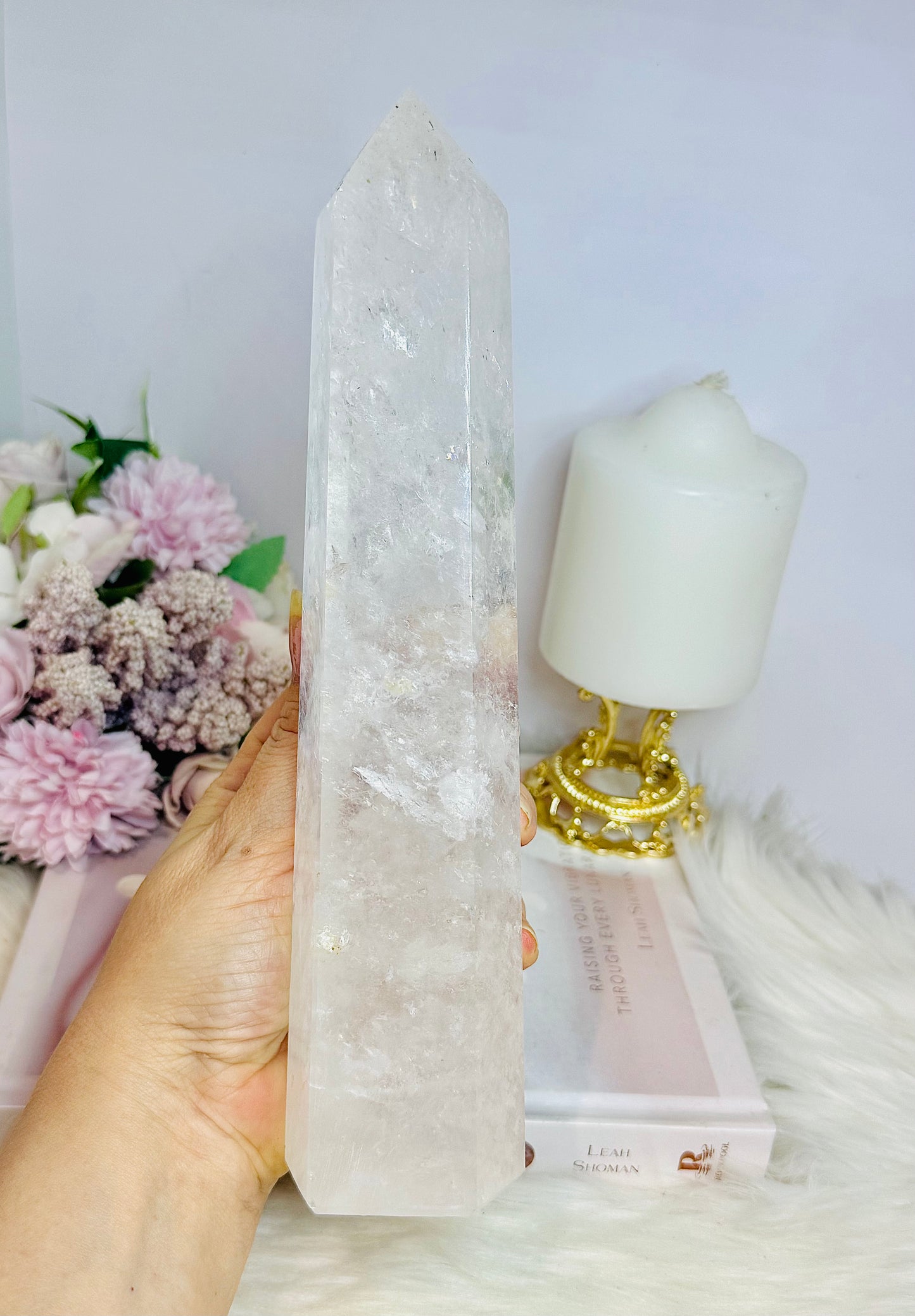 High Grade Clear Quartz Large Tower 24cm