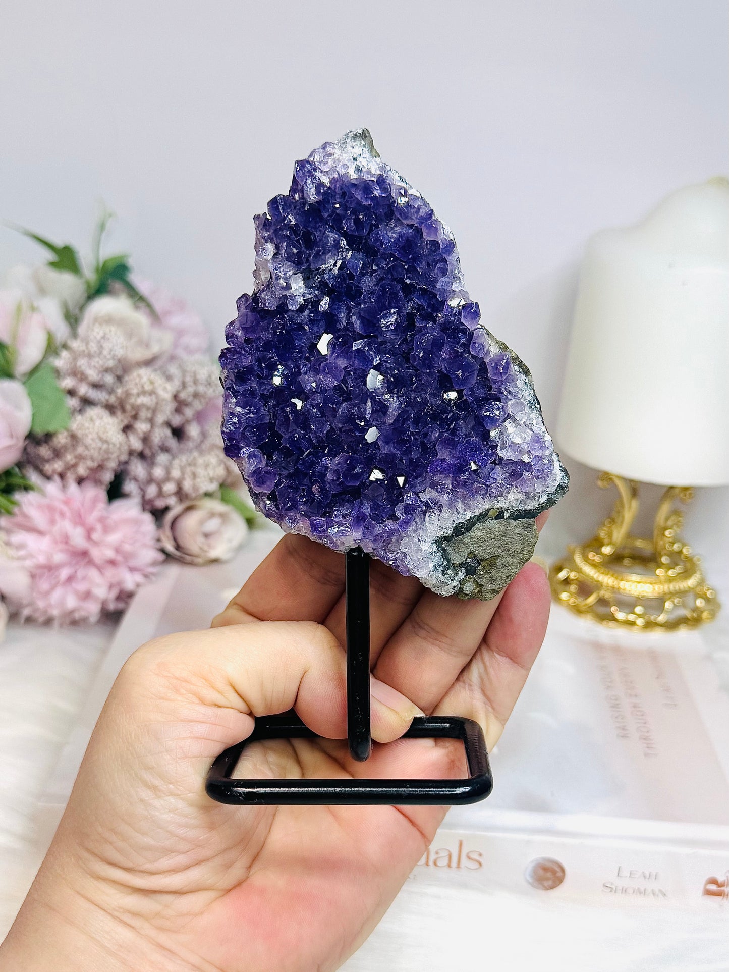 Amethyst Cluster On Stand 14cm
