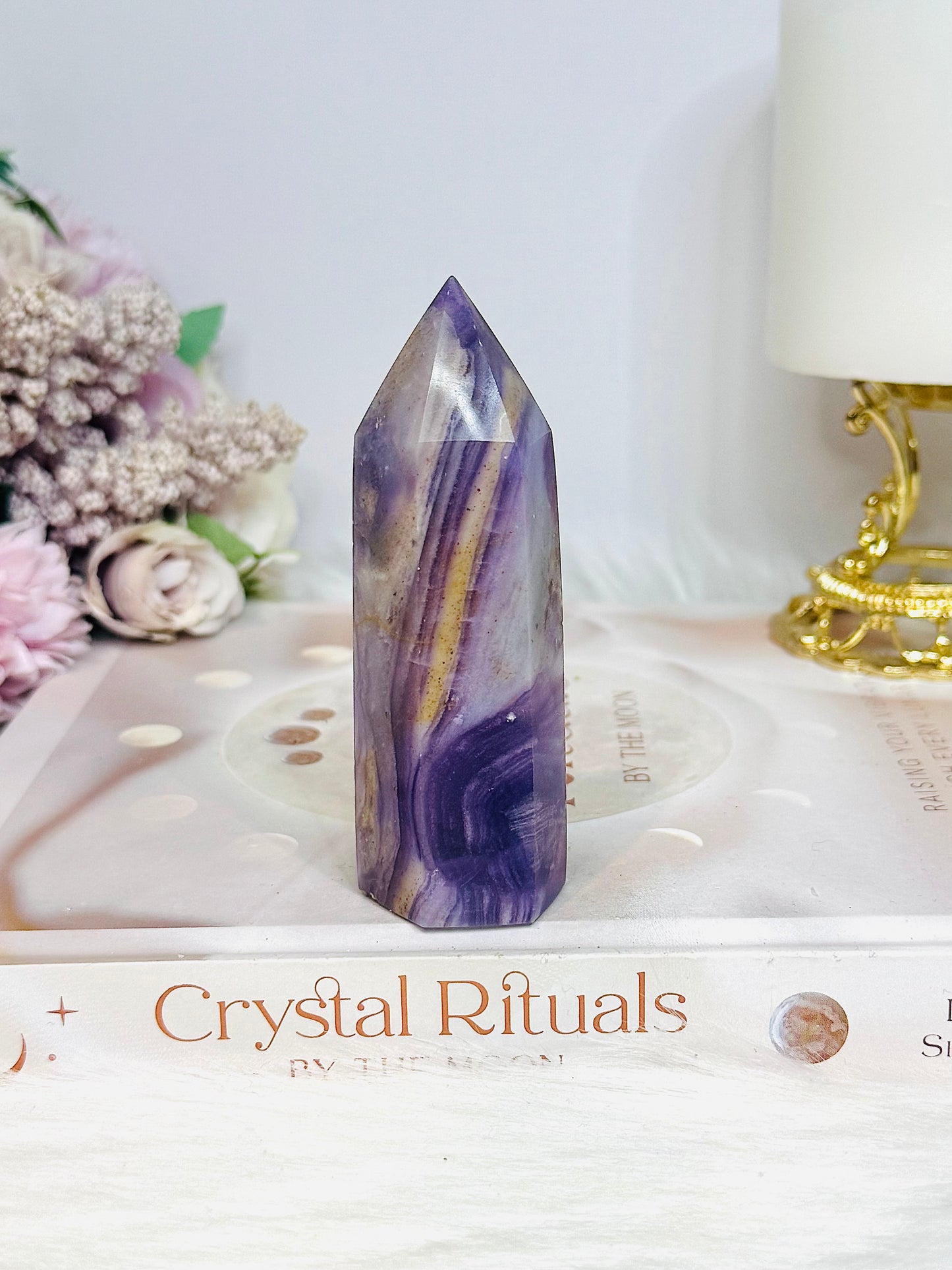 Purple Fluorite Tower 9.5cm