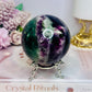 Large Rainbow Fluorite Sphere on Stand 607g