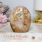 Flower Agate Druzy Freeform 8.5cm