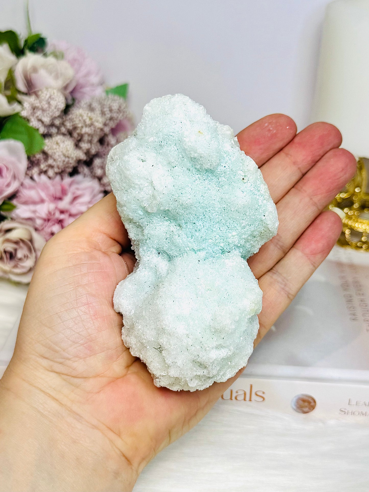 Raw Natural Blue Aragonite Specimen 11cm 311g
