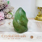 Green Fluorite Carved Flame 8cm 325g