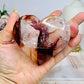 High Grade Fire Quartz Heart On Stand