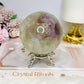 Large High Grade Agate Sphere with Rainbows on Stand 733g