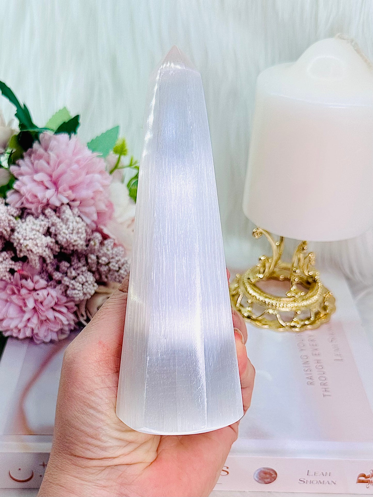 Absolutely Gorgeous Tall 15cm Selenite Obelisk | Tower