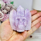 Kunzite Carved Indian Skull 8cm 227g