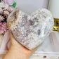 Large Druzy Pink Amethyst Chunky Heart on Stand 615g