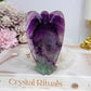 Rainbow Fluorite Angel Carving 9.5cm