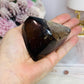 High Grade Smokey Quartz Polished Freeform With Rainbows On Stand 375g