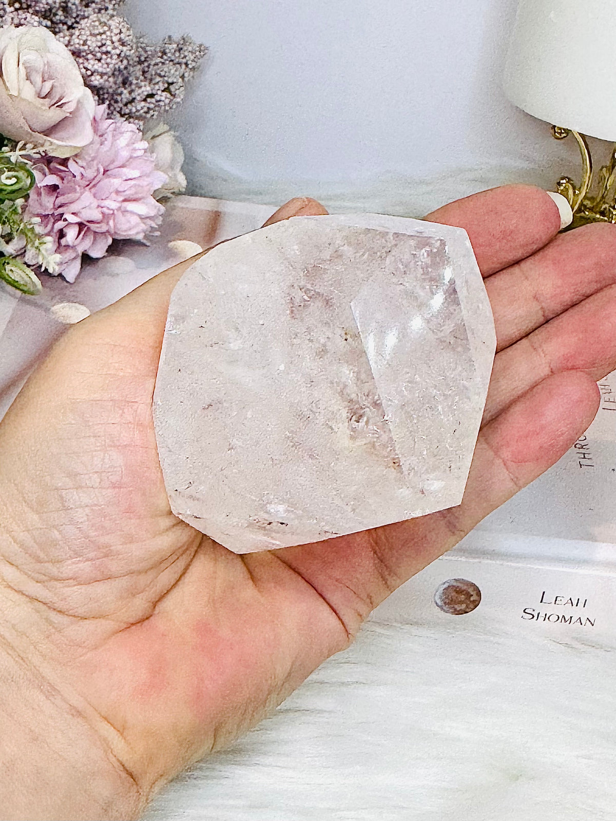 Clear Quartz Polished Freeform with Rainbows 234g