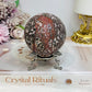 Leopard Skin Jasper Sphere on Stand 318g