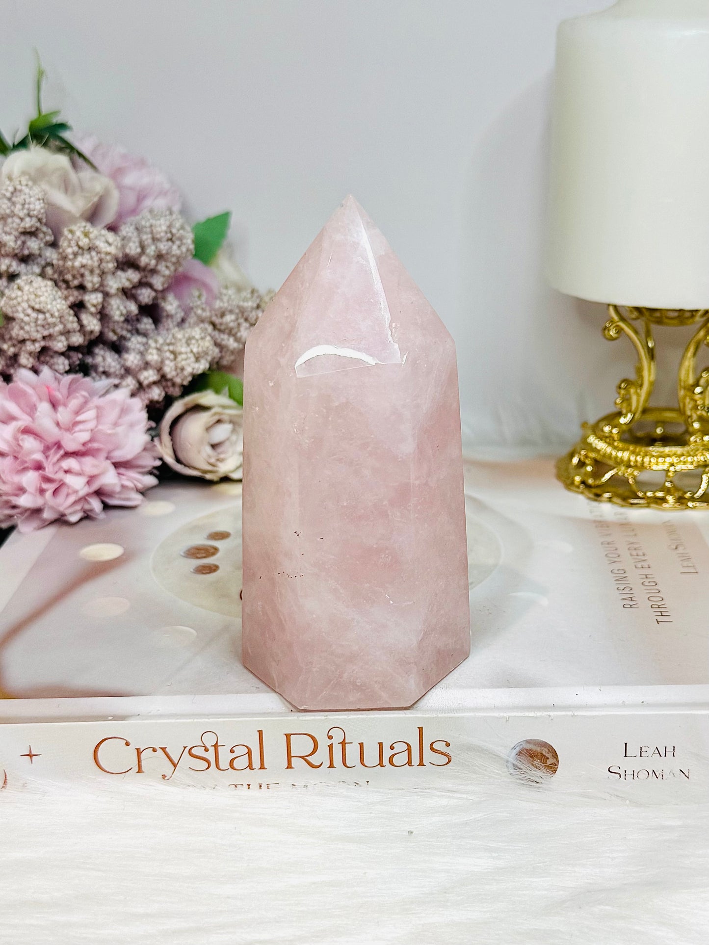 Chunky Rose Quartz Tower 11cm 340g