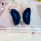 Beautiful Blue (dyed) & Silver Agate Butterfly