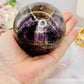 Rare Large 533gram Super Seven Sphere on Stand From Brazil