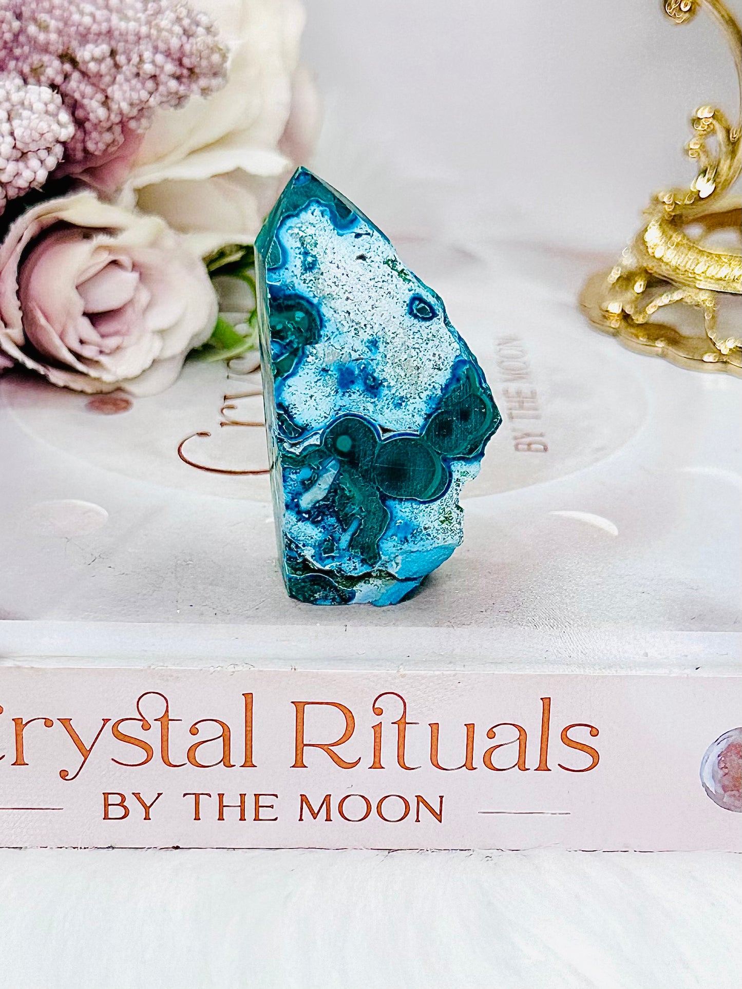 Stunning Chunky Chrysocolla Tower | Point 5cm