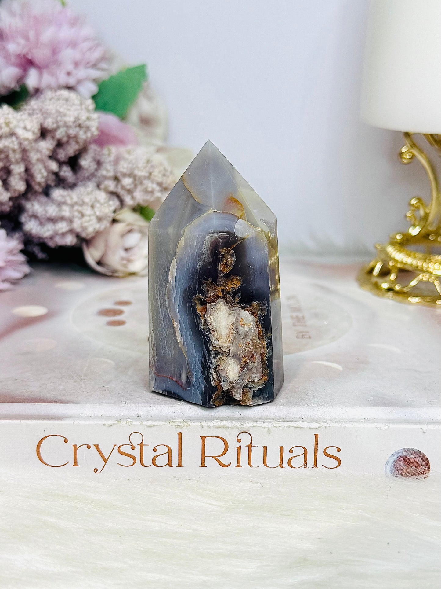 Flower Agate Point | Tower 7cm