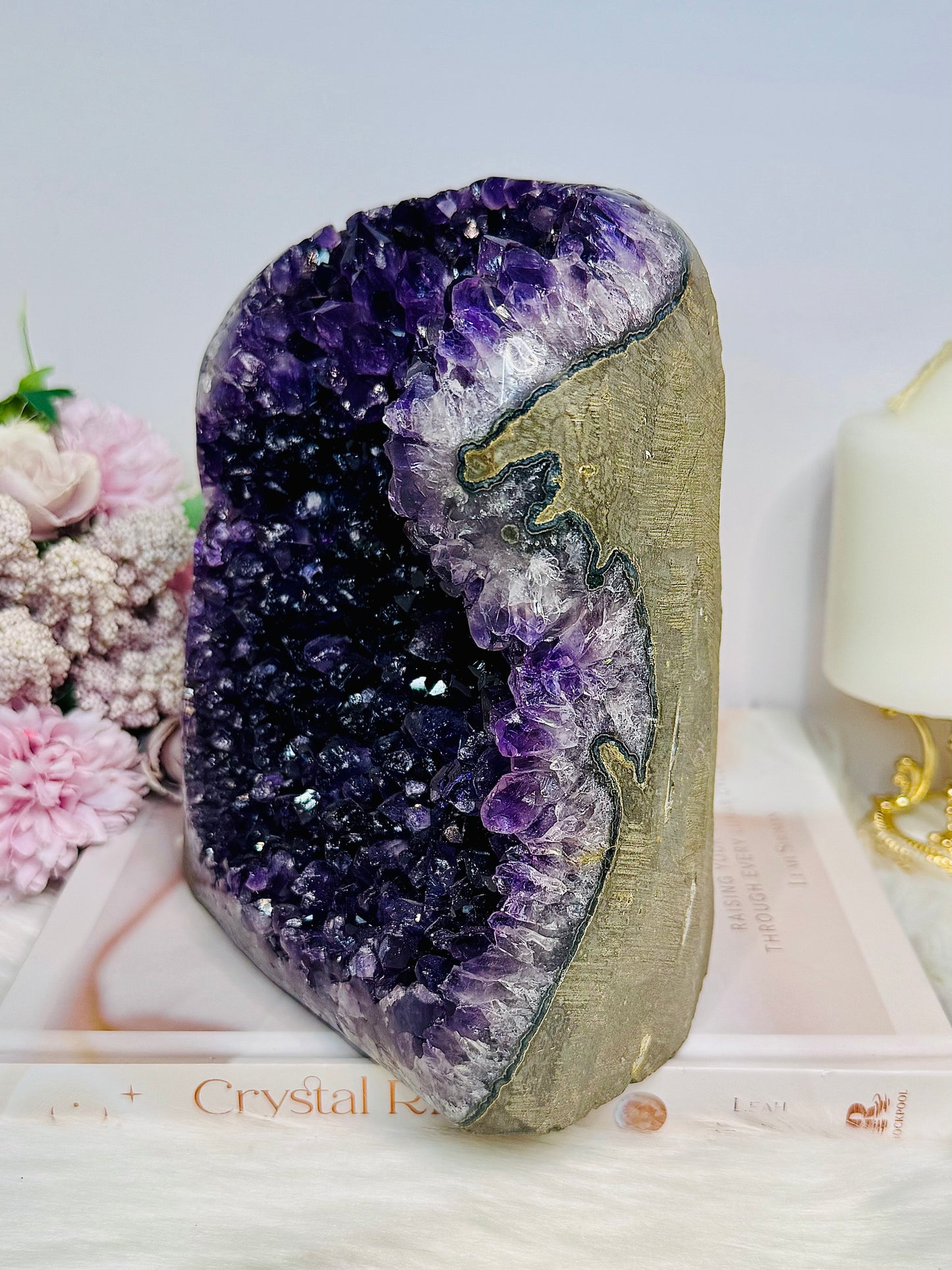 High Grade Huge Amethyst Base Cut Cluster From Brazil 18cm 4.24KG
