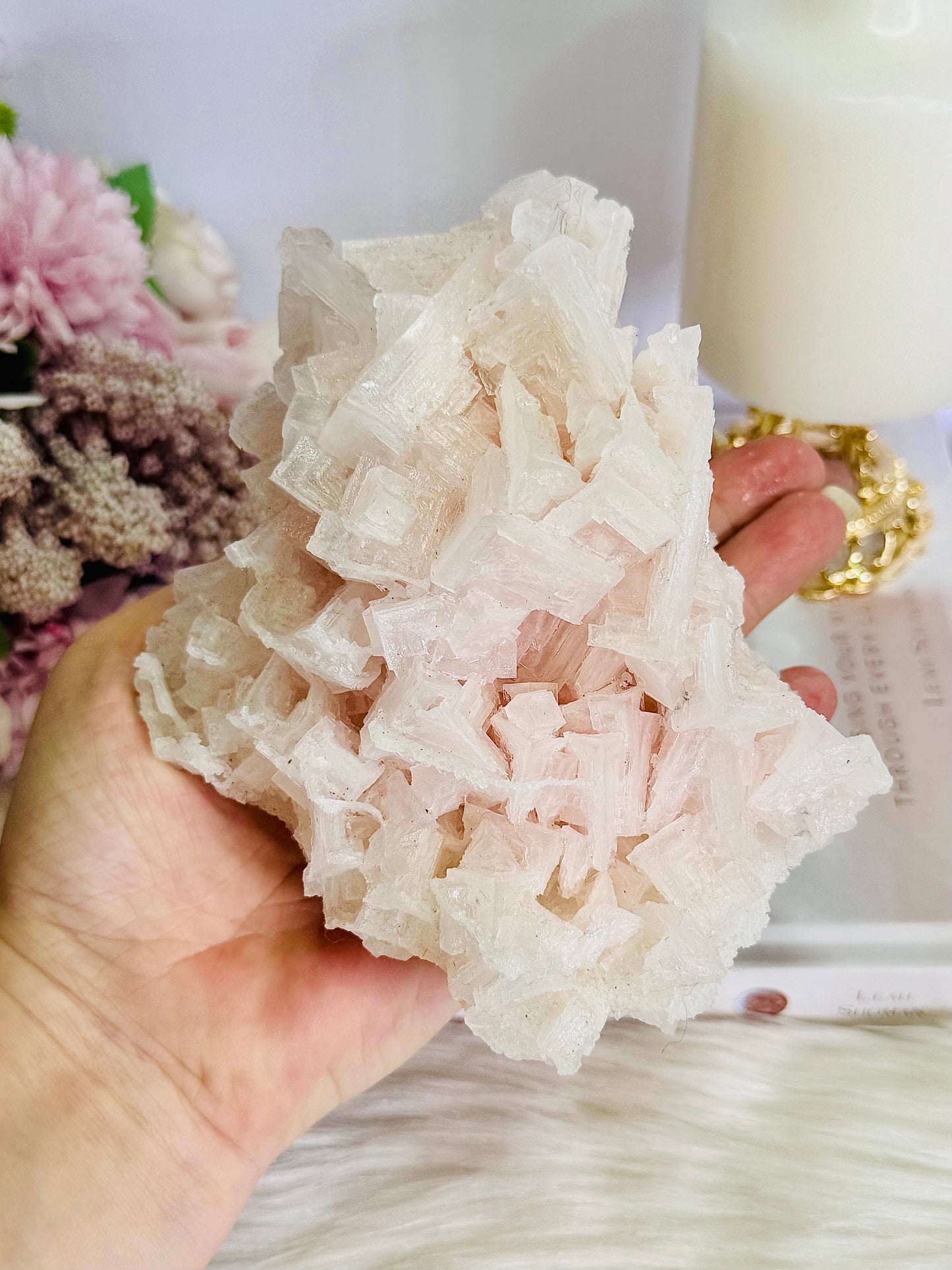 Natural Large 512gram Pink Halite Specimen