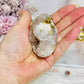 Flower Agate Druzy Egg on Stand 6.5cm
