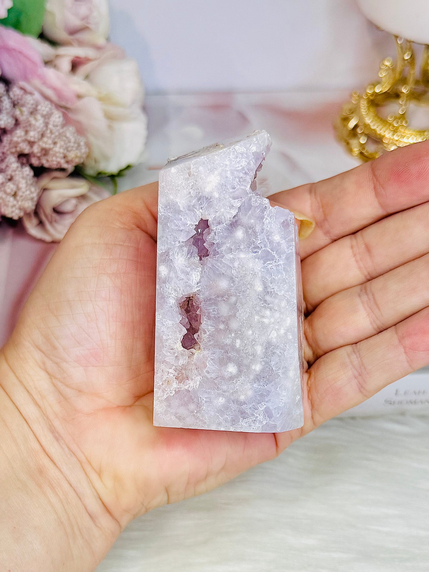 Fabulous Chunky 8.5cm Druzy Pink Amethyst Freeform