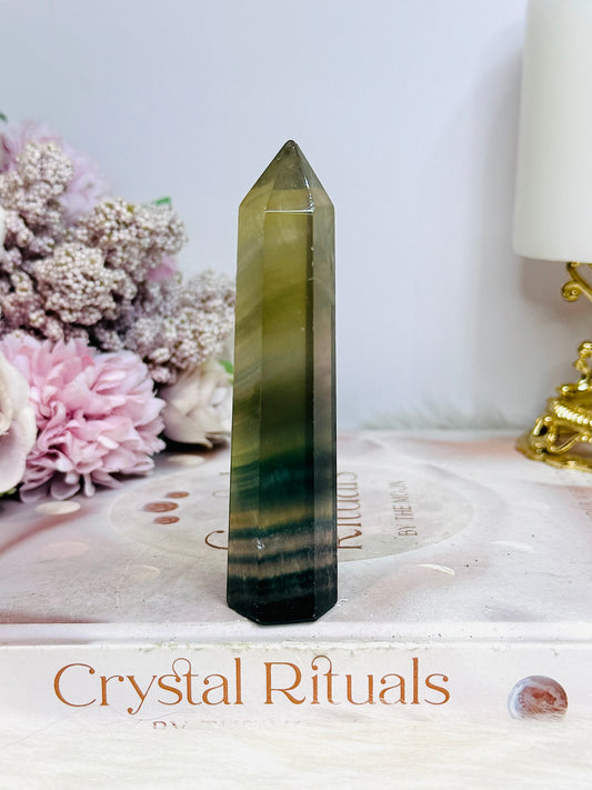Green Fluorite Tower 9.5cm (chip on tip) Reduced