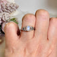 Gorgeous Rainbow Moonstone Adjustable Ring with Blue Flash In Gift Bag