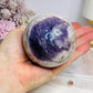 Large Chevron Amethyst Sphere on Stand 502g