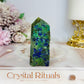 Azurite with Malachite Rough Tower 7.5cm