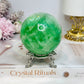 Large Green Fluorite Sphere Full of Rainbows 557g