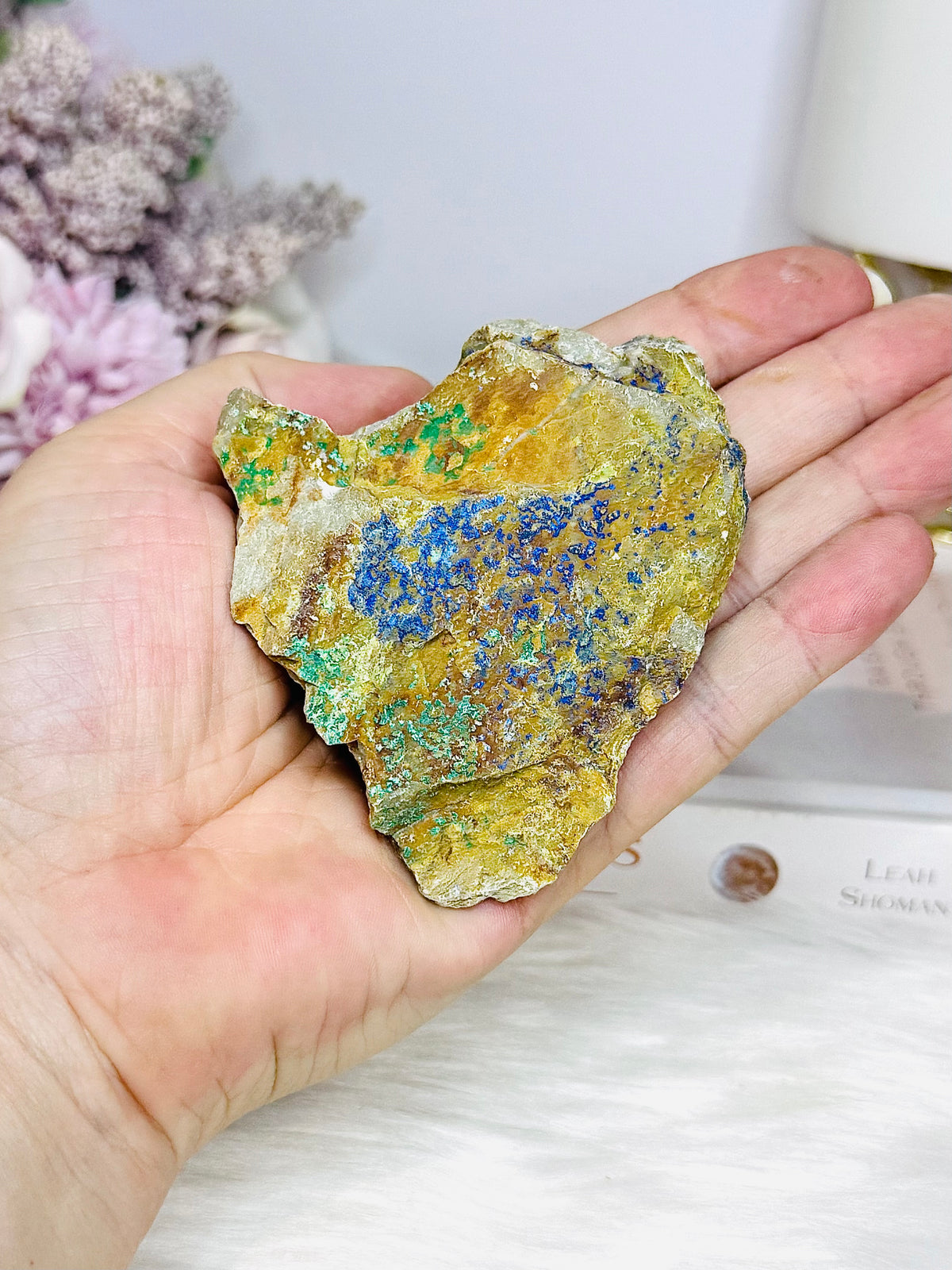 Natural Malachite Azurite on Matrix 111g